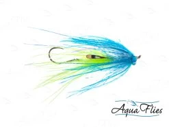 AQUA FLIES JERRY'S ULTRA MINI INTRUDER BLUE/CHARTREUSE (PB9B)