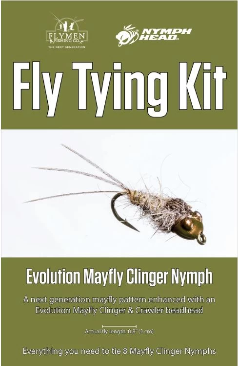 FLYMEN FLY TYING KIT - EVOLUTION MAYFLY CLINGER NYMPH 3 FLYMEN FLY TYING KIT - EVOLUTION MAYFLY CLINGER NYMPH