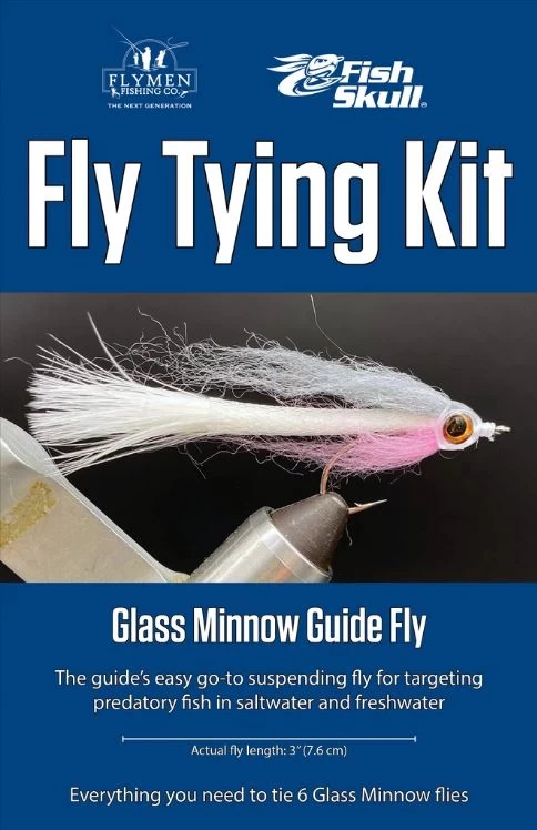 FLYMEN FLY TYING KIT - GLASS MINNOW GUIDE FLY 3 FLYMEN FLY TYING KIT - GLASS MINNOW GUIDE FLY