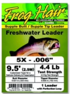 FROG HAIR Supple Butt Supple Tip Freshwater 9.5ft Leader