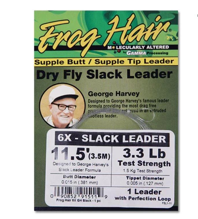 FROG HAIR Dry Fly Slack Leaders 3 FROG HAIR Dry Fly Slack Leaders