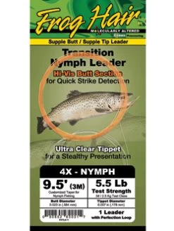 FROG HAIR Transistion Nymph Stiff Butt Tapered Leaders